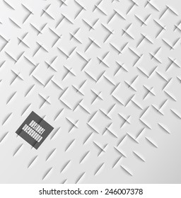 Abstract geometric background,  paper cut texture with shadow. Simple clean background texture, interior wall panel pattern.