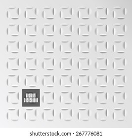 Abstract geometric background,  paper cut texture with shadow. Simple clean background texture, interior wall panel pattern.