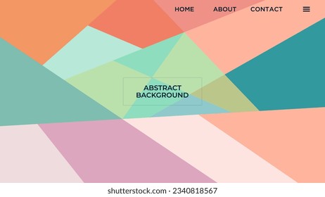 ABSTRACT GEOMETRIC BACKGROUND PASTEL COLOR VECTOR DESIGN TEMPLATE FOR WALLPAPER, COVER DESIGN, HOMEPAGE DESIGN