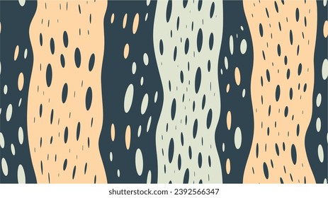 Abstract geometric background pattern. Backdrop for web, fabric and notepad cover. Colorful pattern. Dynamic retro background. Semicircles and dots. Vibrant abstract background. Seamless.