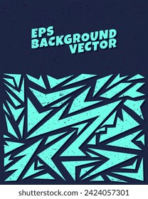 Abstract geometric background pattern in cyan and black color. Modern vector illustration. Suitable for jersey, logo, card, poster and banner backgrounds.