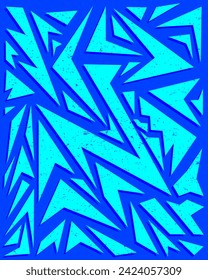 Abstract geometric background pattern in cyan and blue color. Modern vector illustration. Suitable for jersey, logo, card, poster and banner backgrounds.