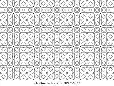 Abstract geometric background pattern.- Illustration
,black and white ,Single Line, Star Shape, Geometric Shape, Square, Diamond Shaped