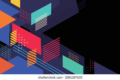 Abstract geometric background pattern material future style technology annual meeting poster