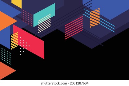 Abstract Geometric Background Pattern Material Future Style Technology Annual Meeting Poster
