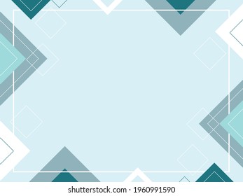 Abstract geometric background pattern, mosaic template, banner design, triangle and square shapes with copy space, place for text, modern blue concept