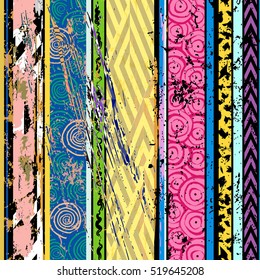 abstract geometric background pattern, retro/vintage style, grungy