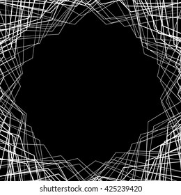 Abstract geometric background, pattern with space in center. Can be used as a frame.