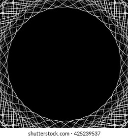 Abstract geometric background, pattern with space in center. Can be used as a frame.