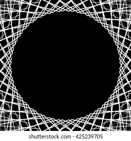 Abstract geometric background, pattern with space in center. Can be used as a frame.