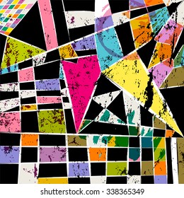 abstract geometric background pattern, with strokes and splashes