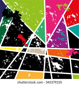 abstract geometric background pattern, with strokes and splashes