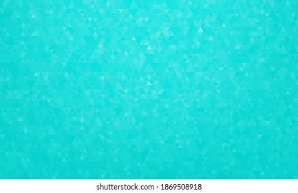 Abstract geometric background, pattern of triangles in tiffany blue, design for poster, banner, card and template. Vector illustration Arkivvektor