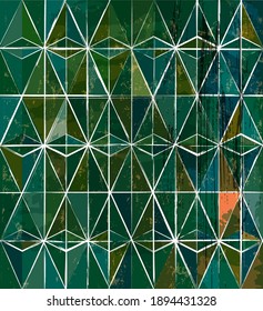 abstract geometric background pattern, with triangles, paint strokes and splashes, grungy