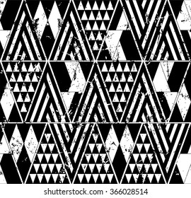 abstract geometric background pattern, with triangles and stripes, black and white