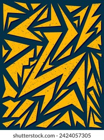 Abstract geometric background pattern in yellow and dark blue color. Modern vector illustration. Suitable for jersey, logo, card, poster and banner backgrounds.