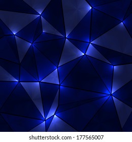 Abstract geometric background with perspective shiny lights. Ideal for cover design, technology concept works and cover designs.