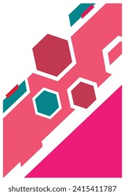 Abstract geometric background in pink and blue colors. Vector illustration for your design. background, backdrop, banner, template, book cover. Background design elements