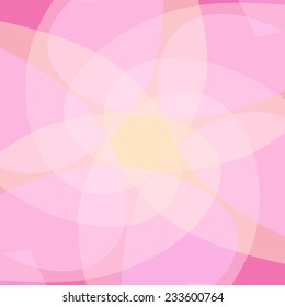 Abstract geometric background of pink flower, vector