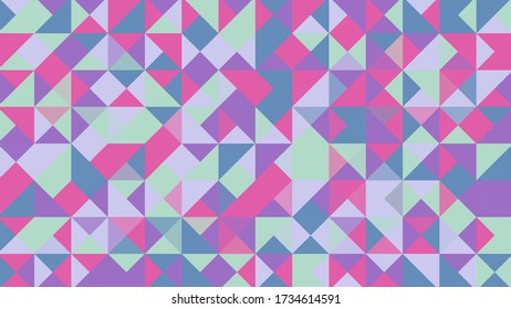 Abstract geometric background with pink, red, blue and purple polygons.