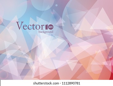 Abstract geometric background with place for text in blue and pink color