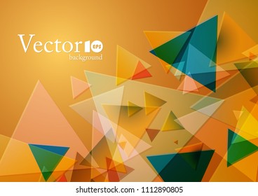 Abstract geometric background with place for text in orange and yellow