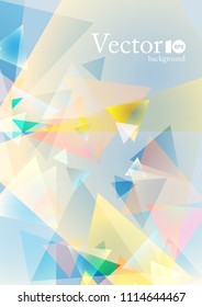 Abstract geometric background with place for text in blue and yellow color