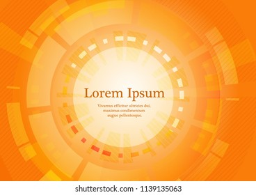 Abstract geometric background with place for text in orange and yellow