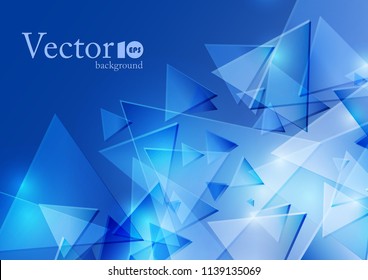 Abstract geometric background with place for text in blue color