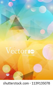 Abstract geometric background with place for text in blue and yellow color