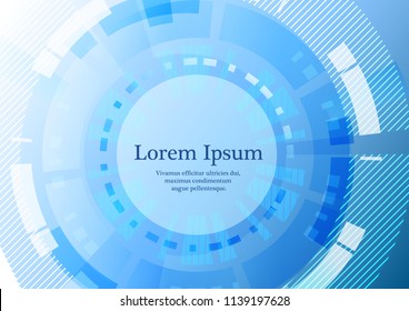 Abstract geometric background with place for text in blue color