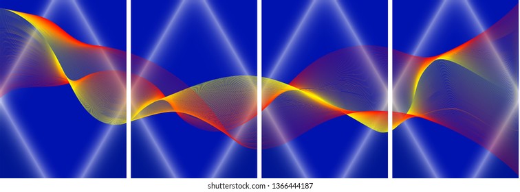 Abstract geometric background with place for text in red and yellow 