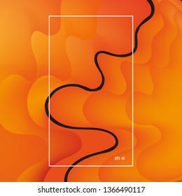 Abstract geometric background with place for text in red and yellow