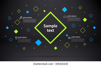 abstract geometric background with place for text and icons