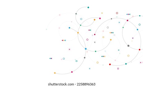 Resumen del fondo geométrico con círculos de plexo. Ilustración vectorial del diseño minimalista