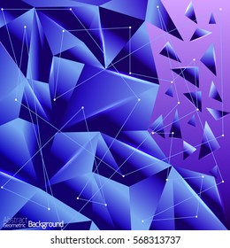 Abstract geometric background in polygonal style. Vector illustration 