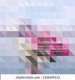 Abstract geometric background with polygonal triangles. Template design with color triangle for brochure, leaflet, flyer design. Triangles pattern.