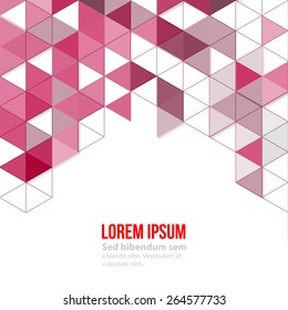 Abstract geometric background with polygonal triangles. Vector illustration