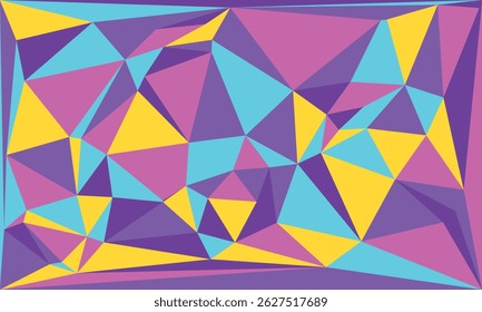Abstract geometric background with polygons colorful. Triangular polygons.