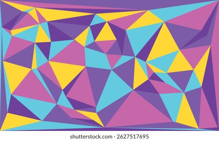 Abstract geometric background with polygons colorful. Triangular polygons.