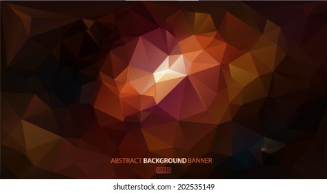 Abstract geometric background with polygons gold, yellow, red, burgundy, brown, chocolate, color. Vector EPS 10 illustration.