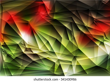 Abstract geometric background with polygons green color. Spring abstract background. Vector EPS 10 illustration.