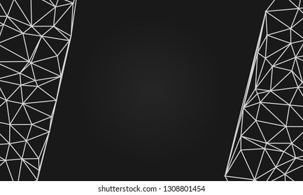 Abstract geometric background with polygons. Info graphics composition with geometric shapes.Retro label design. Vector illustration for business presentation - Vector