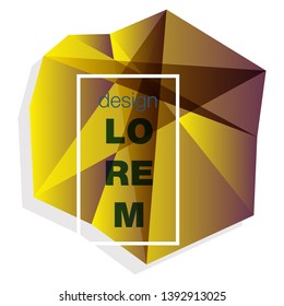 Abstract geometric background with polygons. Info graphics composition with geometric shapes.Retro label design. Vector illustration for business presentation