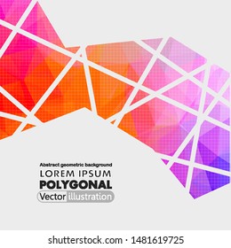 Abstract geometric background with polygons. Info graphics composition with geometric shapes.Retro label design. Vector illustration for business presentation