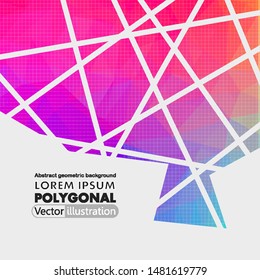 Abstract geometric background with polygons. Info graphics composition with geometric shapes.Retro label design. Vector illustration for business presentation