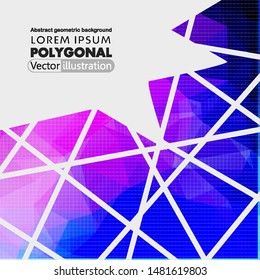Abstract geometric background with polygons. Info graphics composition with geometric shapes.Retro label design. Vector illustration for business presentation