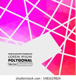 Abstract geometric background with polygons. Info graphics composition with geometric shapes.Retro label design. Vector illustration for business presentation