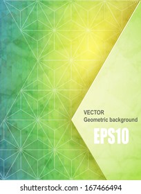 Abstract geometric background with polygons. Info graphics composition with geometric shapes.Retro label design. Vector illustration for business presentation