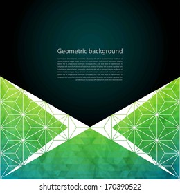 Abstract geometric background with polygons. Info graphics composition with geometric shapes.Retro label design. Vector illustration for business presentation
